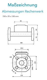 Sensus WMZ PoThF-Set PF130 Qp 25 B DN65 L:300 FL PN16 150/6,0 – Bild 3