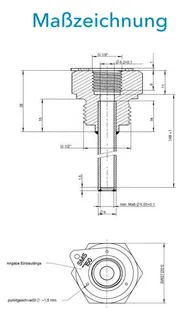Sensus WMZ Tauchhülse L:150 AG1/2"PN25 150/6,0 – Bild 3