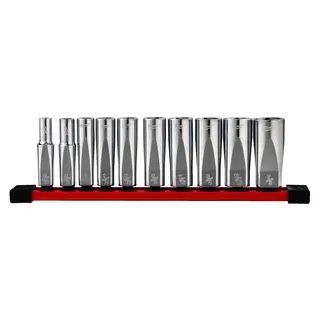 Steckschlüsseleinsatz Set 3/8" lang  imp 10-teilig auf Schiene