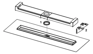 TECEdrainline-Evo Duschrinne, farbig beschichtet, weiß matt, 700 mm – Bild 5