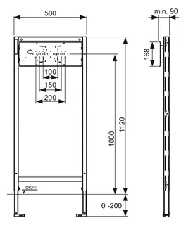 TECEprofil Bad-/Duschmodul verstellbarer Traverse UP- und AP-Armaturen,BH 1120mm – Bild 2