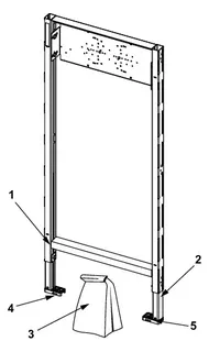 TECEprofil Bad-/Duschmodul verstellbarer Traverse UP- und AP-Armaturen,BH 1120mm – Bild 3