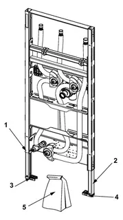 TECEprofil Waschtischmodul asym. Montage f. Durchlauferh. und Wascht., BH 1120mm – Bild 3