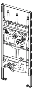 TECEprofil Waschtischmodul asym. Montage f. Durchlauferh. und Wascht., BH 1120mm – Bild 4