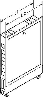 Viega UP Verteilerschrank 1295 700 mm Einbautiefe 110-150 mm für Modell 1010 – Bild 3