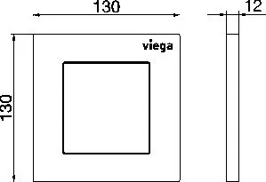 Viega Urinal Betätigungsplatte Visign for Public 10 8630.2 Edelstahl gebürstet – Bild 4