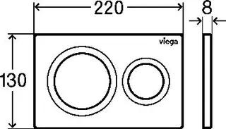 Viega WC Betätigungsplatte Visign for Style 20 8610.1 Kunststoff weiß matt – Bild 4