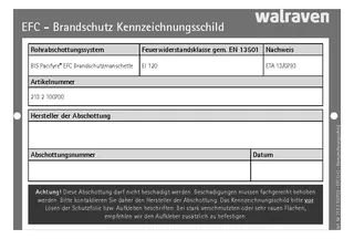 Walraven Zubehör Pacifyre EFC Kennzeichnungsschild f. Wand u. Decke – Bild 2