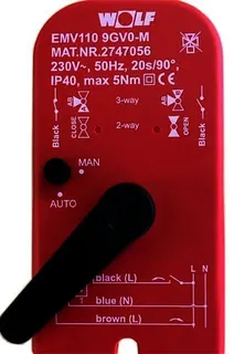 Wolf Steckmotor Auf/Zu EMV110 230VAC, für CGB-2-38/55 u. CHA-07-10