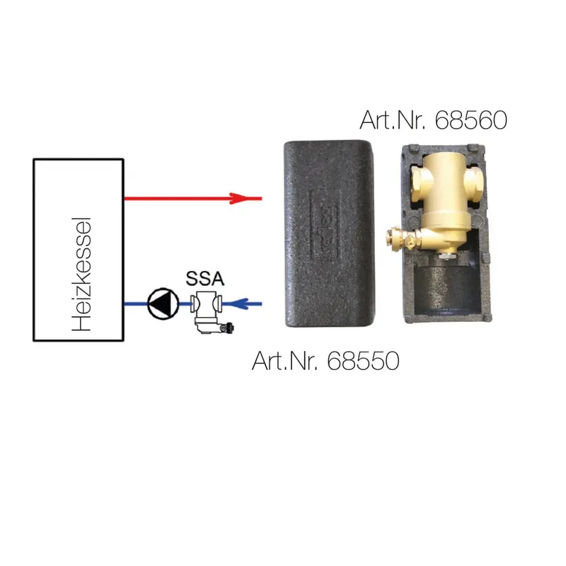 SOLARFOCUS SCHMUTZ UND SCHLAMMABSCHEIDER 1" mit Ansteckmagnet