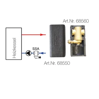 SOLARFOCUS SCHMUTZ UND SCHLAMMABSCHEIDER 1 1/2" mit Ansteckmagnet