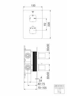 Steinberg FMS für Unterputzthermostat 230 4133 3, chrom – Bild 2