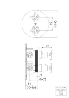 Steinberg FMS für Unterputzthermostat 250 4133 3 S, matt black – Bild 2