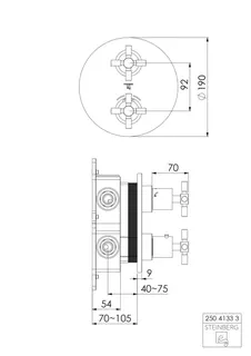 Steinberg FMS für Unterputzthermostat 250 4133 3, chrom – Bild 2