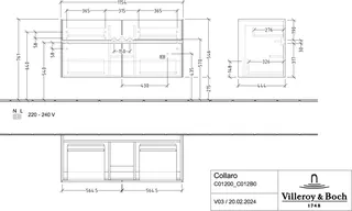Villeroy & Boch WaschbeckenUS Collaro 1154x546x444mm 4 Ausz. Waschbecken m.tig Kansas Oak – Bild 4