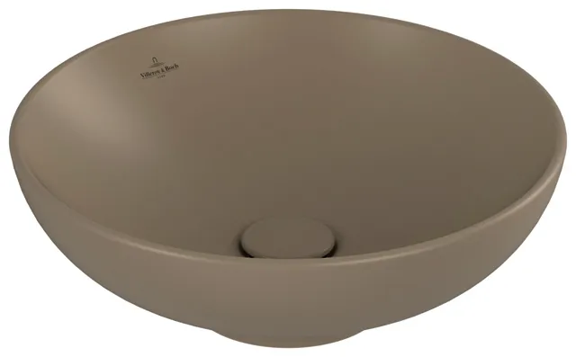 Villeroy & Boch Aufsatzwaschbecken Loop&Friends 420x420mm Rund m. ÜL. Almond CeramicPlus
