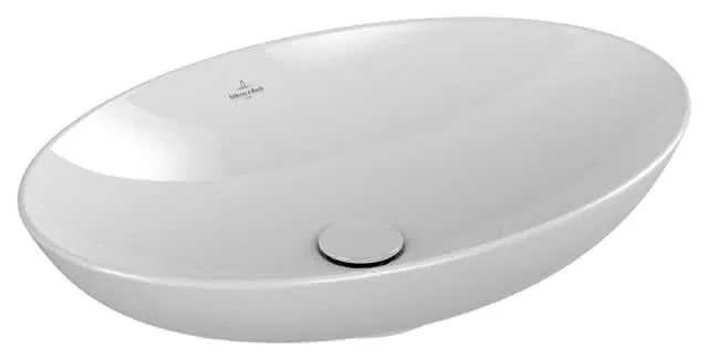 Villeroy & Boch Aufsatzwaschbecken Loop&Friends 620x420mm Oval mit Überlauf Weiß Alpin