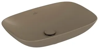 Villeroy & Boch Aufsatzwaschbecken Loop&Friends 620x 420mm Rechteck o. ÜL. Almond CeramicPlus