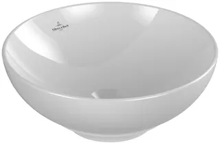 Villeroy & Boch Aufsatzwaschbecken Loop&Friends 4A45 380x380mm Rund mit Überlauf Weiß Alpin – Bild 2