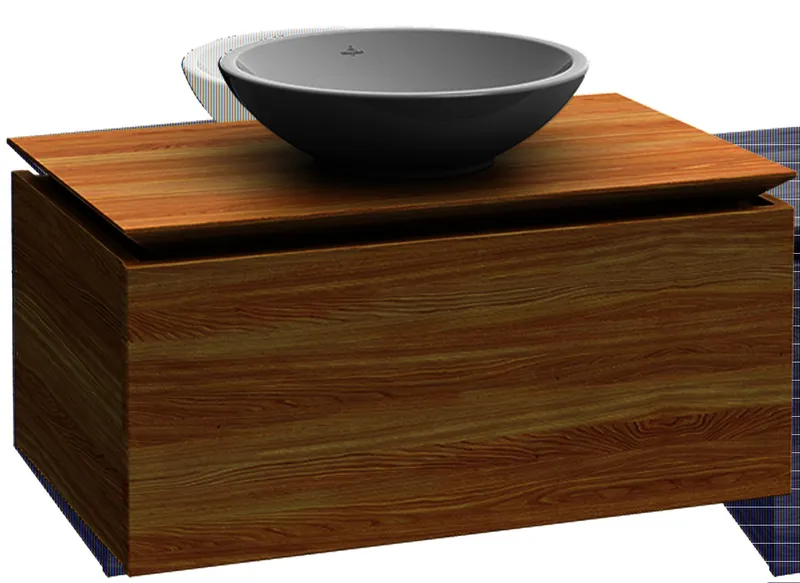 Villeroy & Boch WTUS Legato B569 800x380x500mm m. Bel. 1 Ausz. Waschtisch m.tig Stone Oak