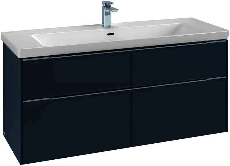 Villeroy & Boch WTUS Subway 3.0 C602L1 1272x576x462mm m. Bel. 4 Ausz. Waschtisch m.tig Volcano Black