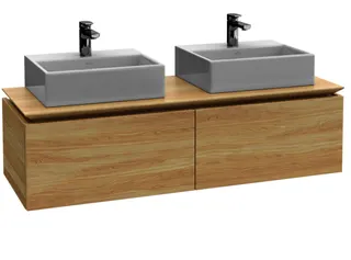 Villeroy & Boch WTUS Legato B676 1600x380x500mm 2 Ausz. für 2 Waschtisch Stone Oak