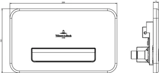 Villeroy & Boch WC-Betätigungsplatte ViConnect 160x 62x270mm m Bel. 2-Sp. Glass Glossy White – Bild 5