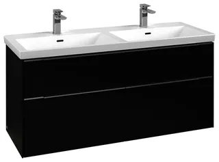 Villeroy & Boch WTUS Subway 3.0 C568L0 1272x576x462mm m. Bel. 4 Ausz. Waschtisch m.tig Volcano Black – Bild 2