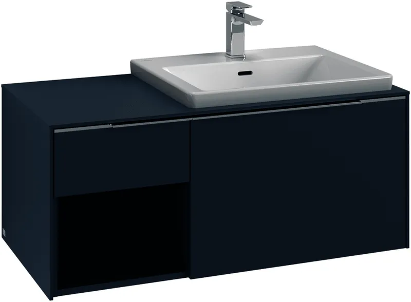 Villeroy & Boch WaschbeckenUS Subway 3.0 02 1001x423 x500mm 2 Ausz. Waschbecken rechts Graphite