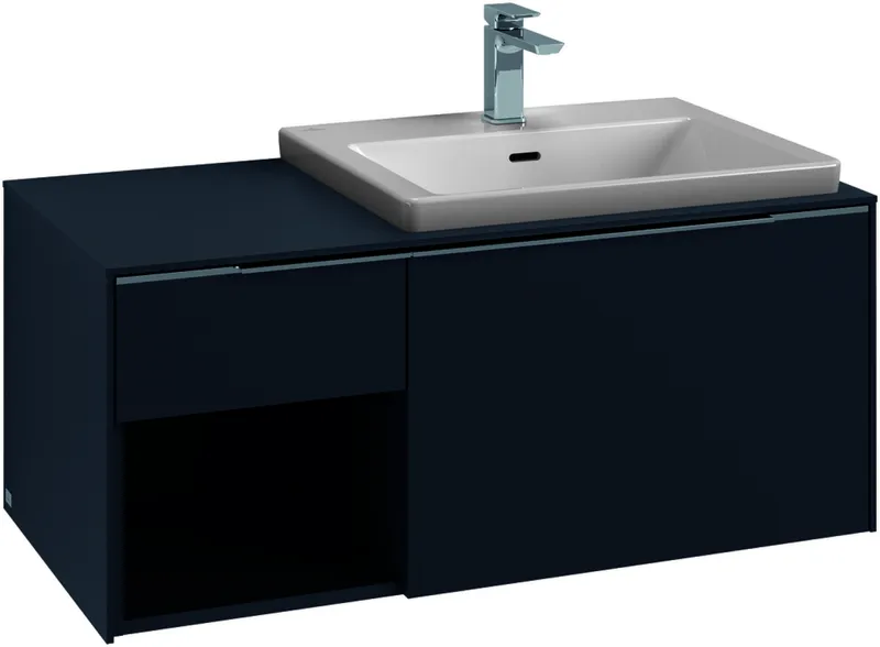 Villeroy & Boch WaschbeckenUS Subway 3.0 01 1001x423 x500mm 2 Ausz. Waschbecken rechts Graphite