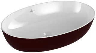 Villeroy & Boch Aufsatzwaschbecken Artis 610x410mm Oval ohne Überlauf Bordeaux – Bild 3