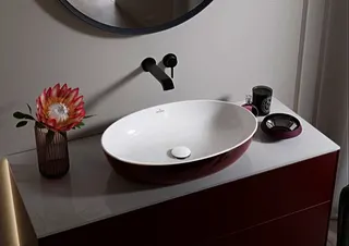 Villeroy & Boch Aufsatzwaschbecken Artis 610x410mm Oval ohne Überlauf Bordeaux – Bild 4