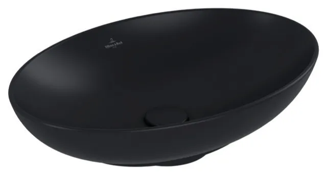 Villeroy & Boch Aufsatzwaschbecken Loop&Friends 560x 380mm Oval m. ÜL. Graphite CeramicPlus
