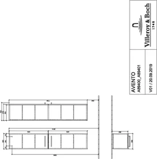 Villeroy & Boch Hochschrank Avento 346x1760x372mm 2 Türen A:re Kansas Oak – Bild 4