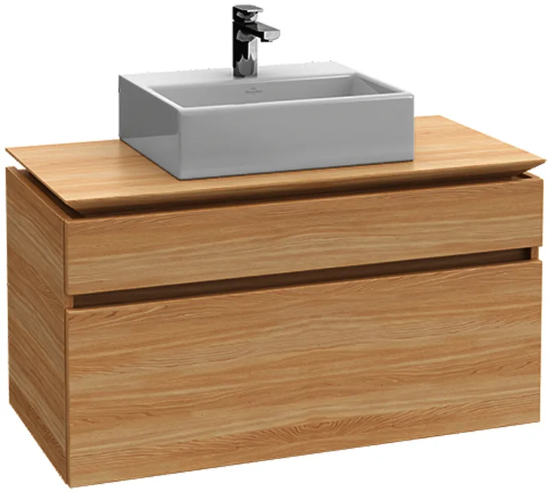 Villeroy & Boch WTUS Legato B604 1000x550x500mm 2 Ausz. Waschtisch m.tig Kansas Oak
