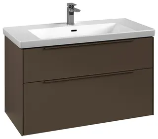 Villeroy & Boch WTUS Subway 3.0 L2 973x576x462mm m. Bel. 2 Ausz. Waschtisch m.tig Taupe – Bild 2