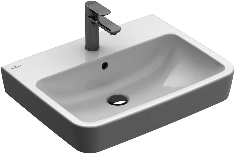 Villeroy & Boch Waschbecken O.novo 600x460mm Eckig ohne Überlauf Weiß Alpin