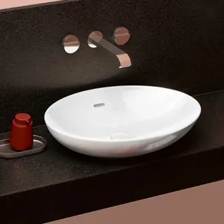 Villeroy & Boch Aufsatzwaschbecken Loop&Friends 560x380mm Oval mit Überlauf Weiß Alpin – Bild 2