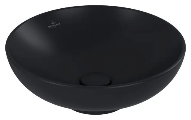 Villeroy & Boch Aufsatzwaschbecken Loop&Friends 420x 420mm Rund m. ÜL. Graphite CeramicPlus