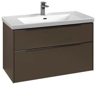 Villeroy & Boch WTUS Subway 3.0 L0 973x576x462mm m. Bel. 2 Ausz. Waschtisch m.tig Taupe – Bild 2