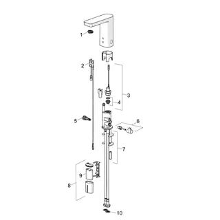 Waschtisch-Batt. HANSASTELA 5716 6 V, Bluetooth chr – Bild 5