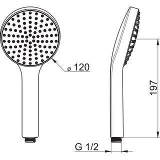 Handbrause HANSAACTIVEJET 8431 1-strahlig chr/Hellgrau – Bild 2