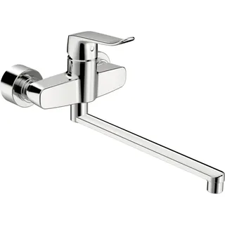 EHM Waschtisch-Batt. HANSACLINICA 0154 Bed.he. lang Ausld. 377 mm DN15 chr