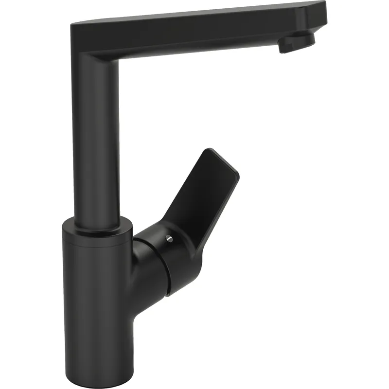 EHM Waschtisch-Batt. HANSATWIST 0955 Ausld. 130 mm DN15 Matt-Schwarz