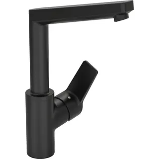 EHM Waschtisch-Batt. HANSATWIST 0955 Ausld. 130 mm DN15 Matt-Schwarz