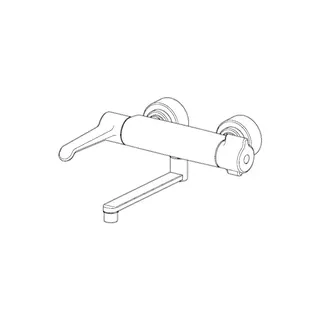 Waschtisch-Batt. HANSACLINICA 0880 Bed.he. lang Ausld. 285 mm chr – Bild 3