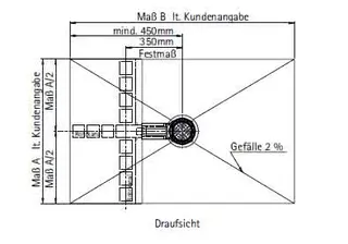 SD barr-frei Dusche FLAT extraflach Sonderanfertigung bis 2,25 qm – Bild 2