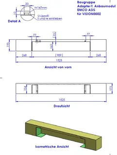 SD Emco Ablagemodul Waschtisch halbho 1200x1770x175 – Bild 2