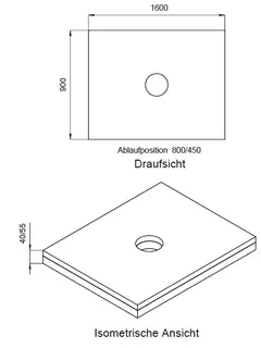 SD U-BauEL für barr-frei DU Abl. KESSEL 1600x900x40/55 – Bild 2