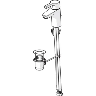 EHM Waschtisch-Batt. HANSAPALENO 5635 Zugst.Ablgarn. Ausld. 103 mm DN15 chr – Bild 2